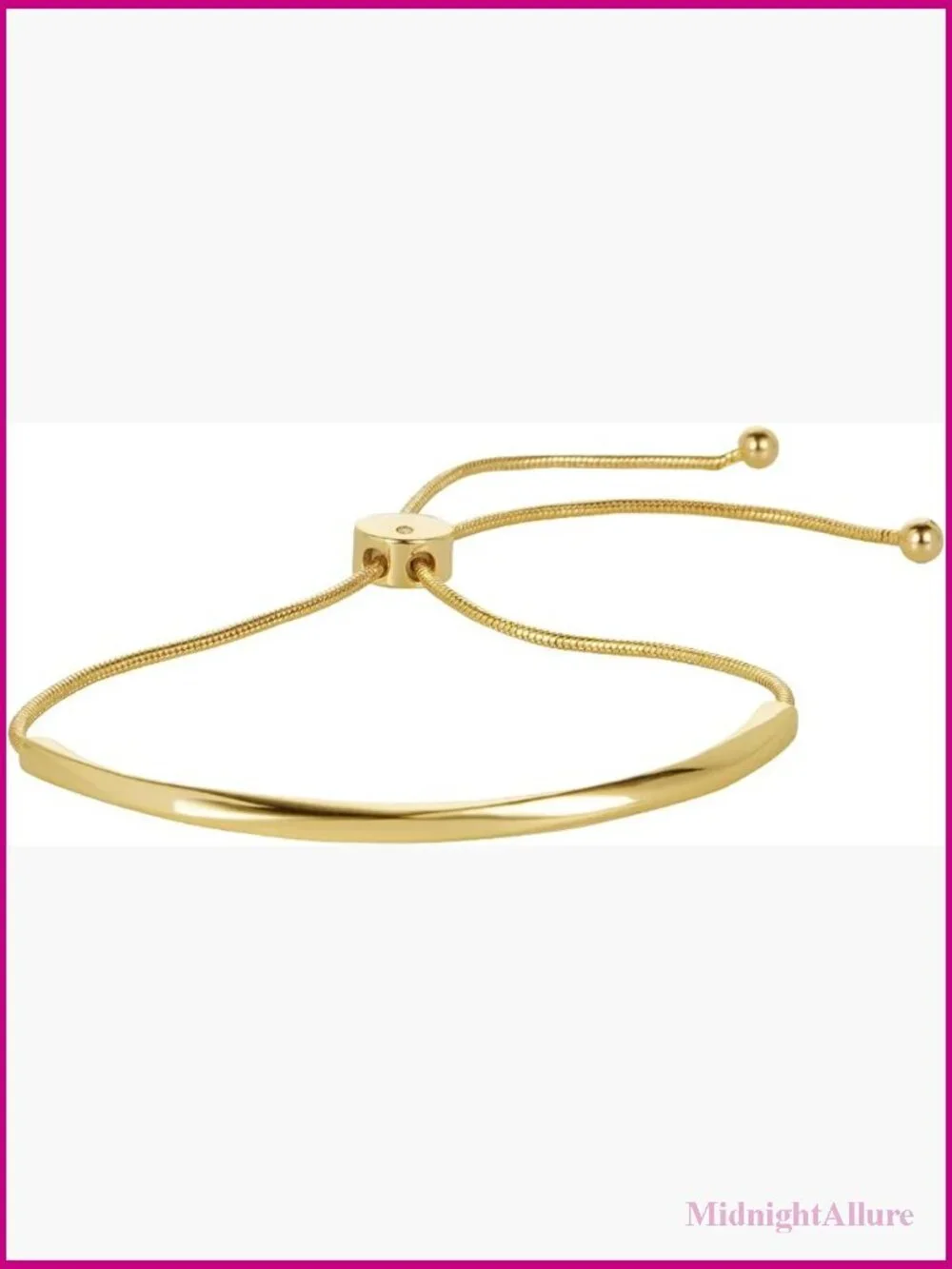 Adjustable Slider Bangle Bracelet for Women Gold Bolo Bracelet